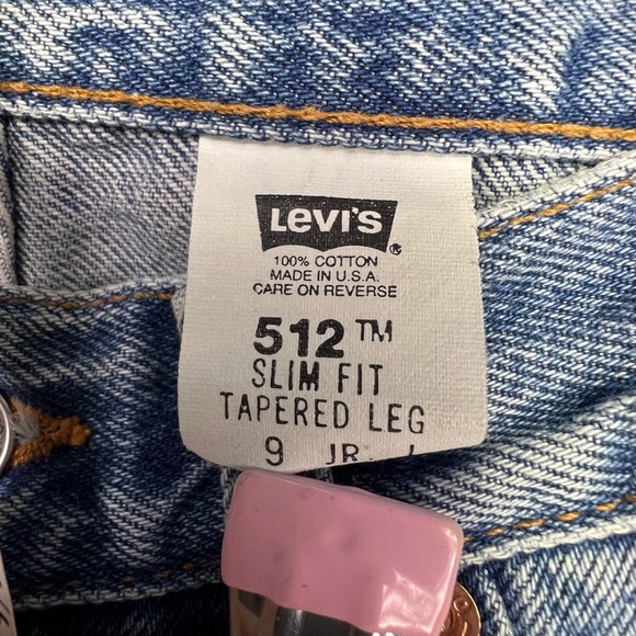 👖|•LEVI'S•| Vintage 512 Super High Rise Slim Fit Tapered Leg Jeans Size 9 Jr. - Picture 7 of 7